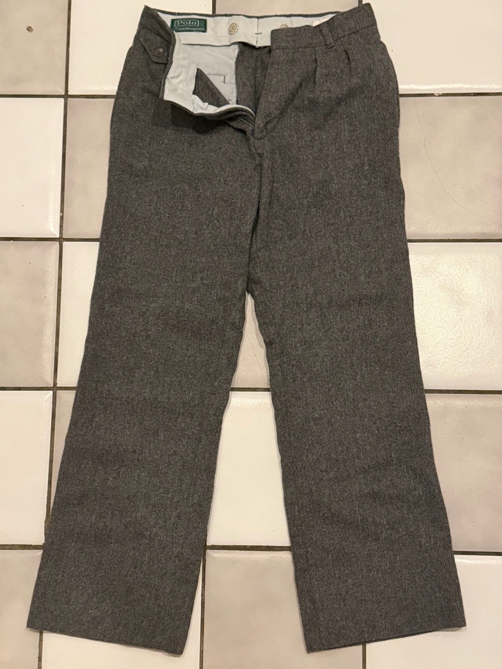 RARE Vintage 1970s Ralph Lauren Grey Flannel Pants 26